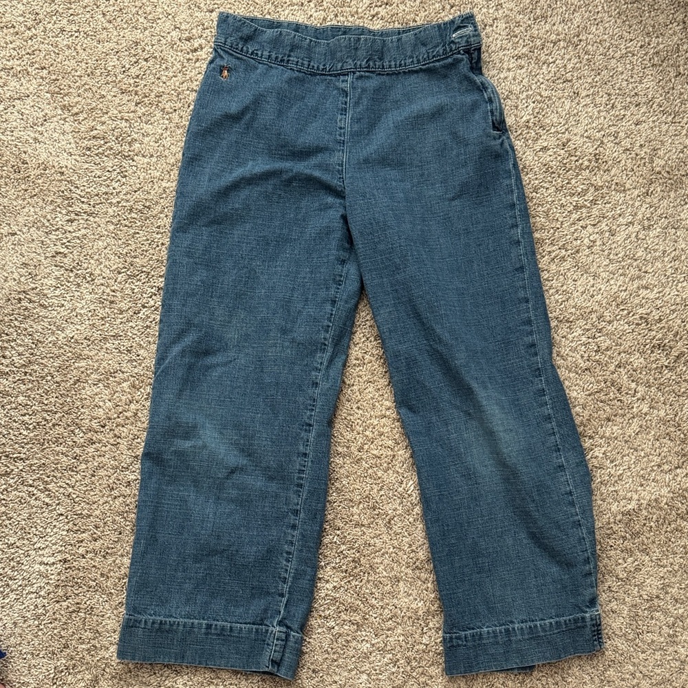 Ralph Lauren Girls Wide Leg Chambray Pants | Ralph Lauren Girls Pants | size 16